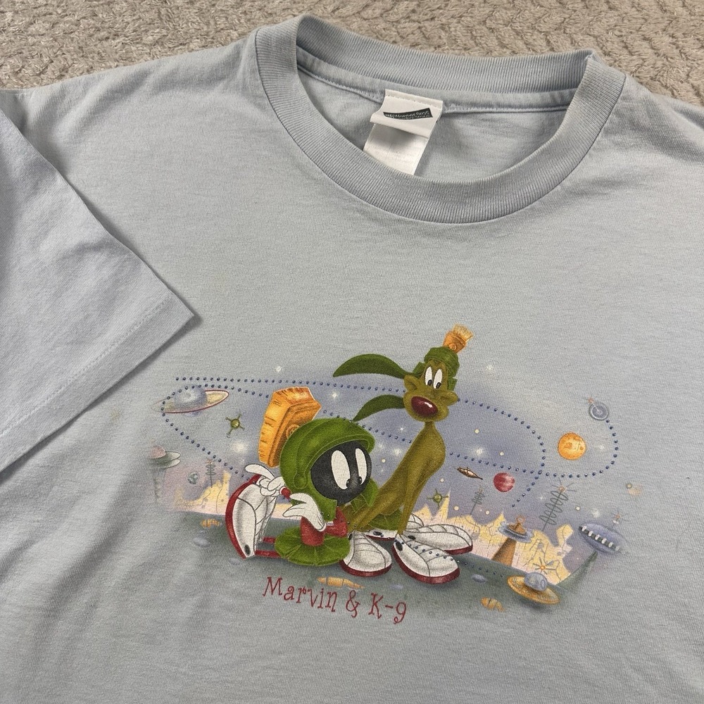 Vintage Marvin the‎ Martian Large Shirt 90's Single Stitch Marvin & K9 Rare